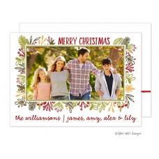 Christmas Digital Photo Cards, Vines Frame, Take Note Designs
